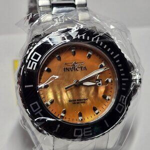Invicta Pro Diver Men's Watch w/ Mother of Pearl Dial 48mm Orange, Steel (49641)